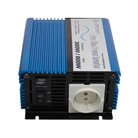 Aims Power European 12 VDC to 220 & 230 VAC 300W Pure Sine Inverter PE30012230S